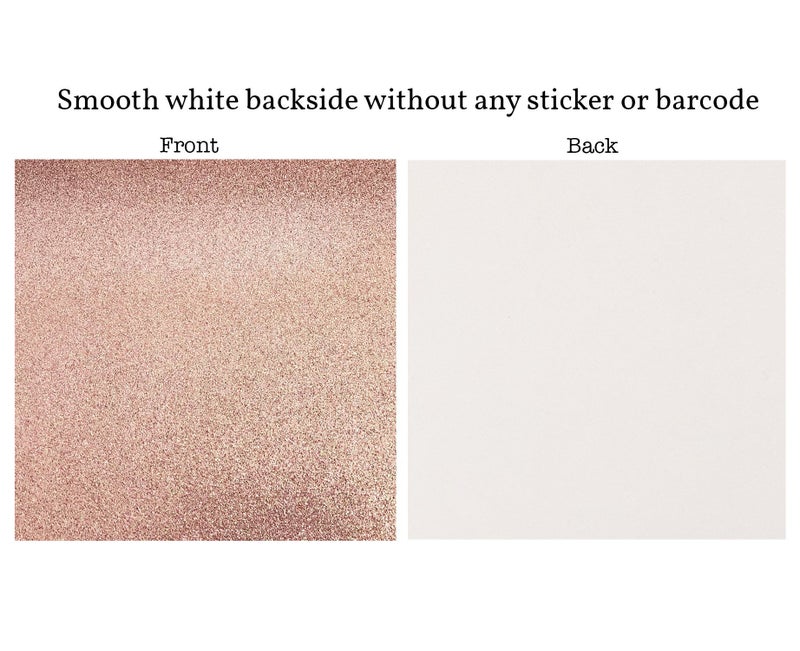 Crafasso 12" x 12" 300gms Heavy & Premium Glitter cardstock, 15 Sheets, Rose Gold - Image 2